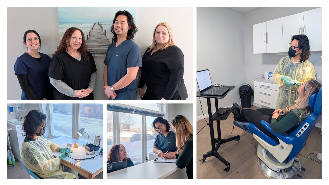 Burlington Saberton denture clinic team providing patient consultations and denture services in modern treatment rooms